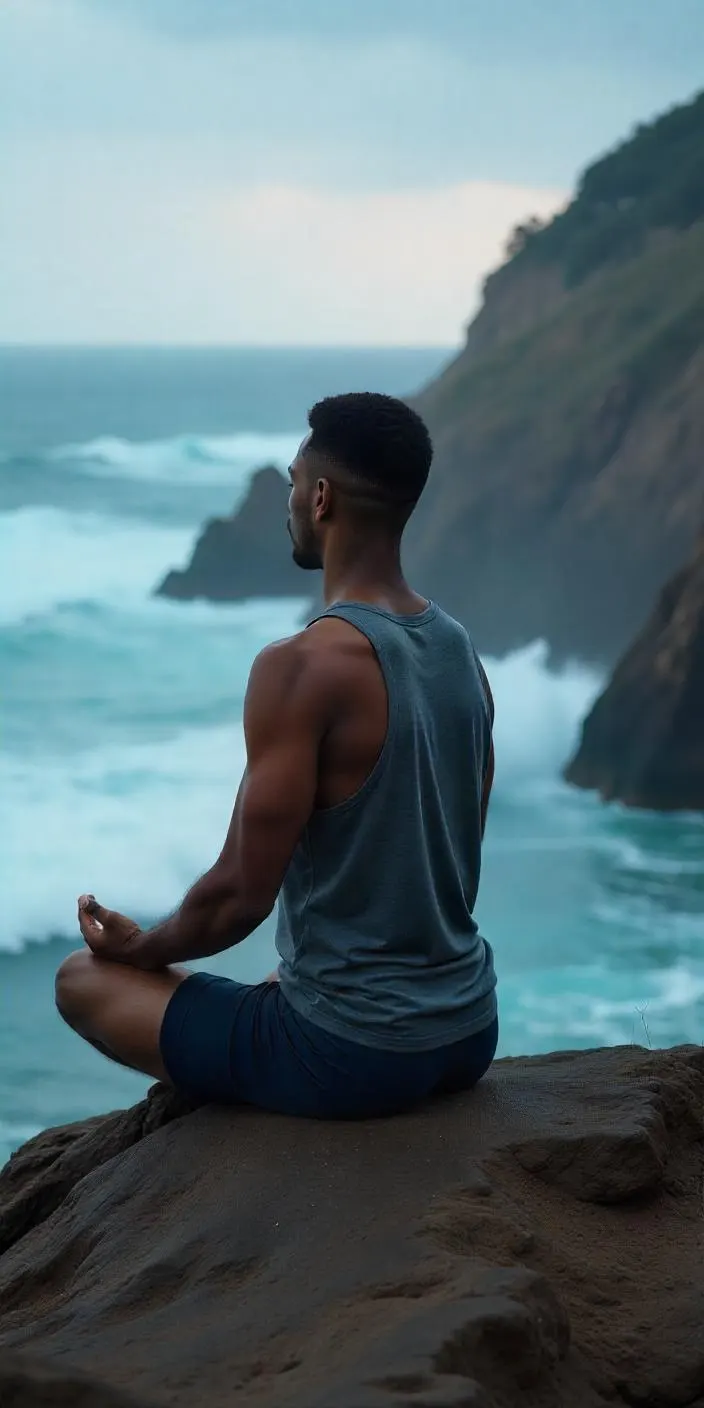 Person in peaceful yoga pose